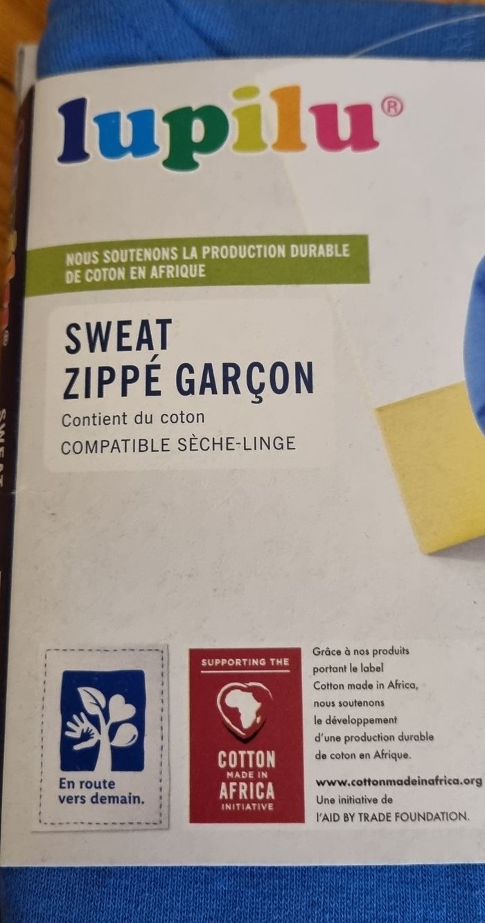 Sweat zippé garçon neuf - photo numéro 3
