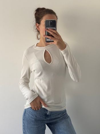 T-shirt avec ouverture blanc PIMKIE