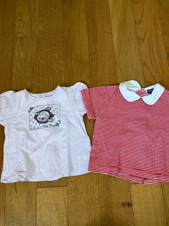Lot 2 tshirts 12 mois