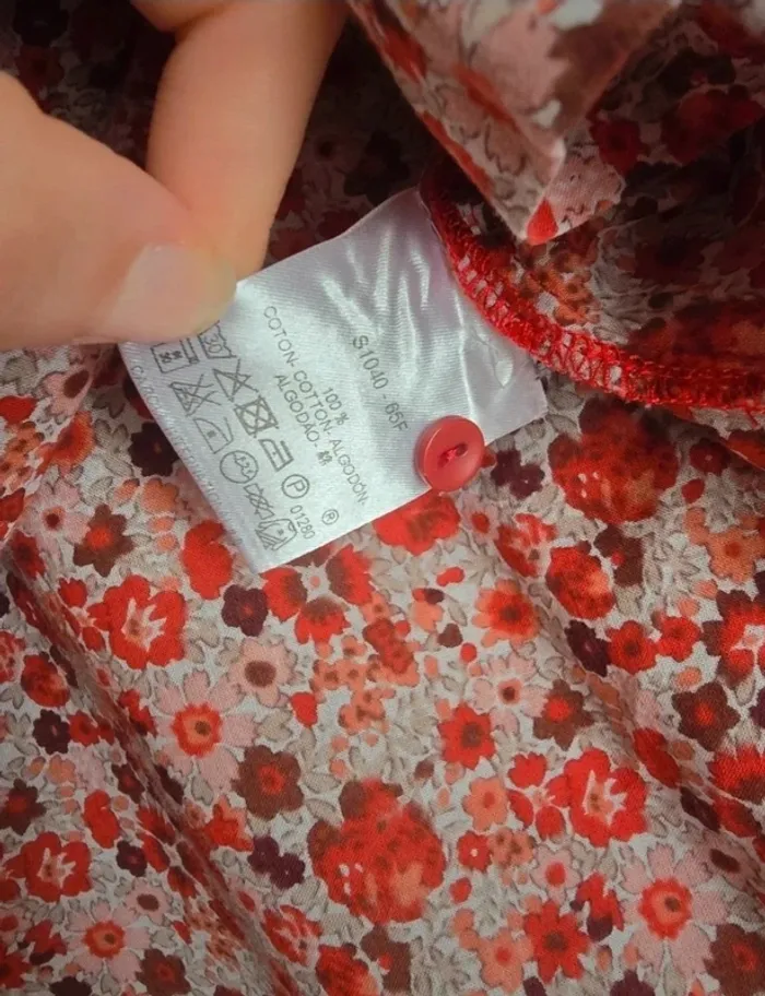 Chemise fleurie et colorée caroll taille 38 - photo numéro 3