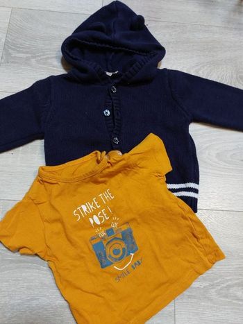 Ensemble gilet/tee-shirt manche courte