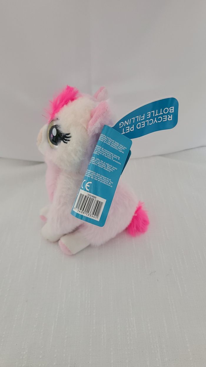 Doudou Peluche Lama Rose Gros Yeux - photo numéro 4