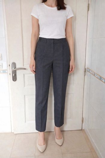 Neuf pantalon droit gris femme etam taille M/38