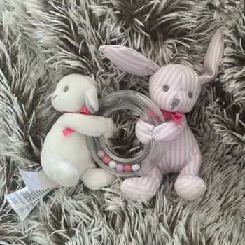 Doudou hochet Jacadi mouton et lapin