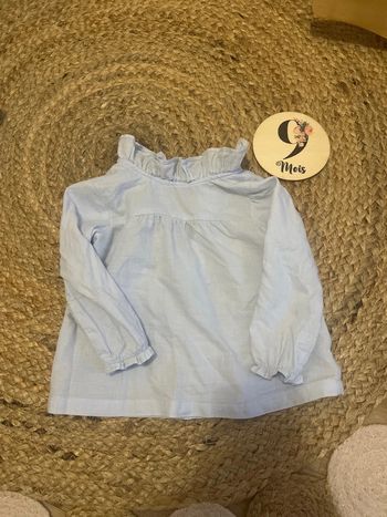 Blouse / haut bleu manches longues - KIABI - 9 mois