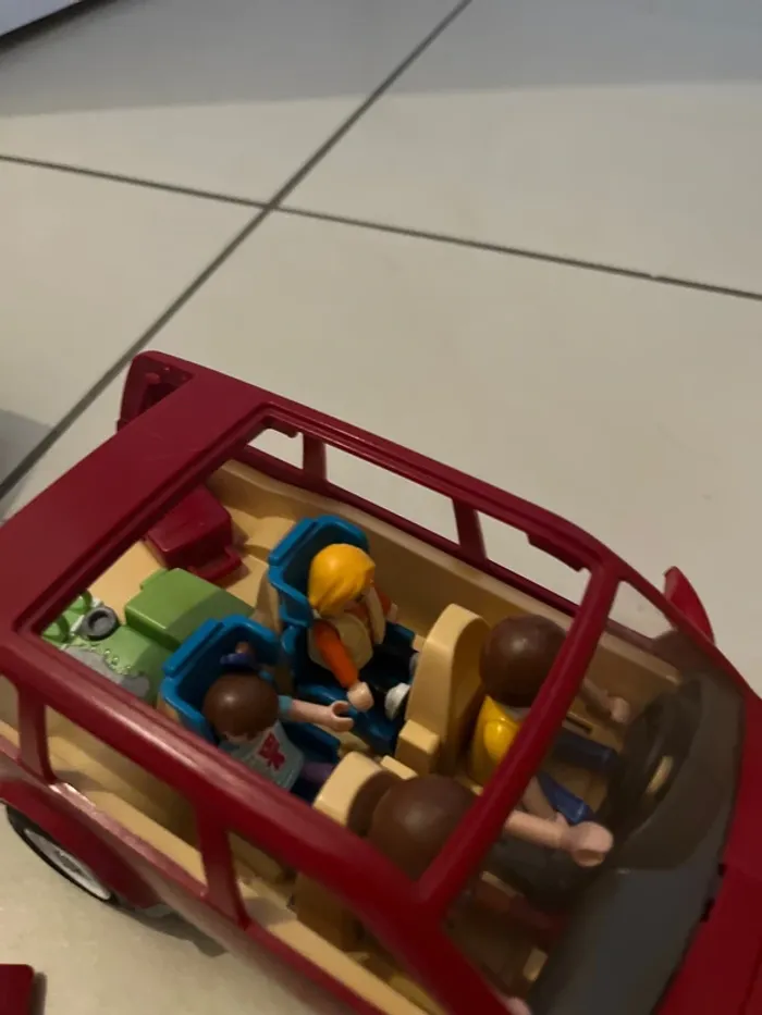 lot voiture familiale et caravane playmobil - photo numéro 4