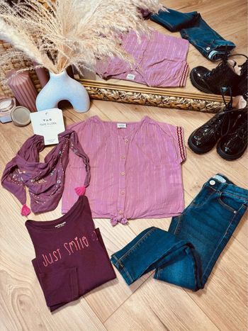 Taille 5 ans tenue 4 pièces fille Multimarque violet bleu * smile * 🌹