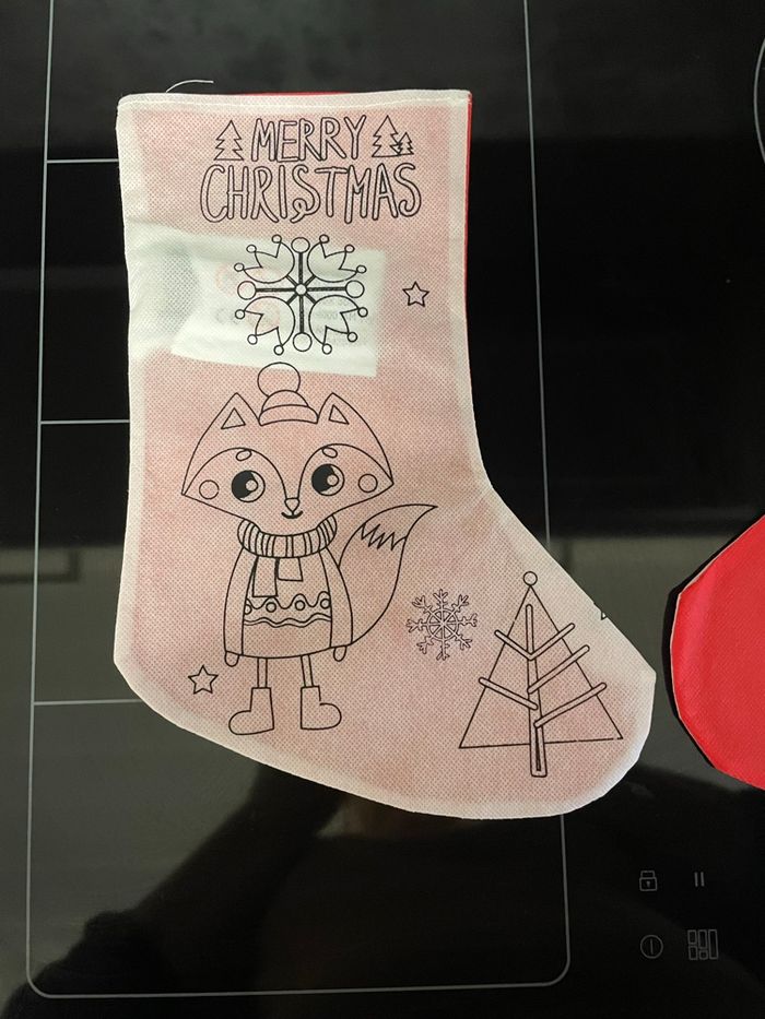 Lot de 2 chaussettes et 2 bonnets de noel à colorier - photo numéro 5