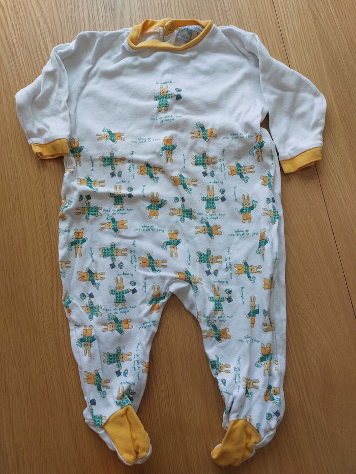 Lot 3 pyjamas 1 pièce 74cm/12m - photo numéro 5