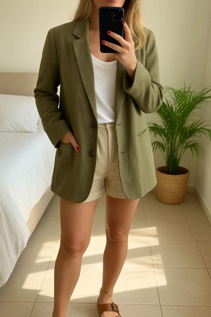 Blazer vert kaki H&M – Taille 40