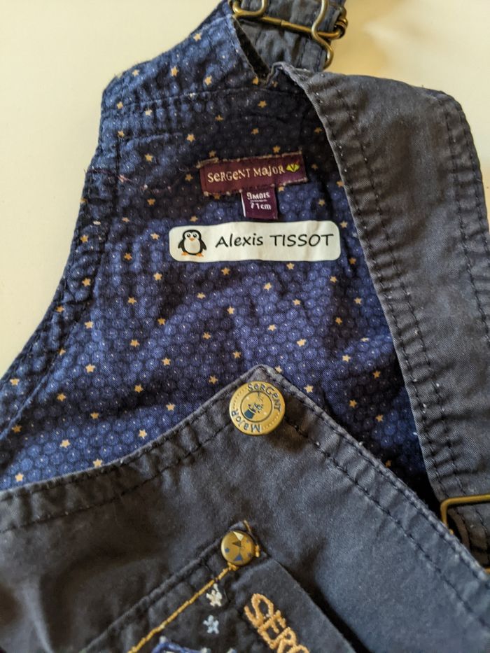 Salopette doublée bleu marine Sergent Major 9mois 71 cm - photo numéro 3