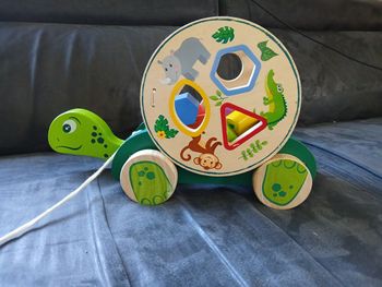 Jouet d éveil en bois tortue 8 formes