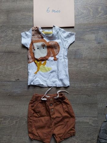 Ensemble 6mois orchestra short tee shirt