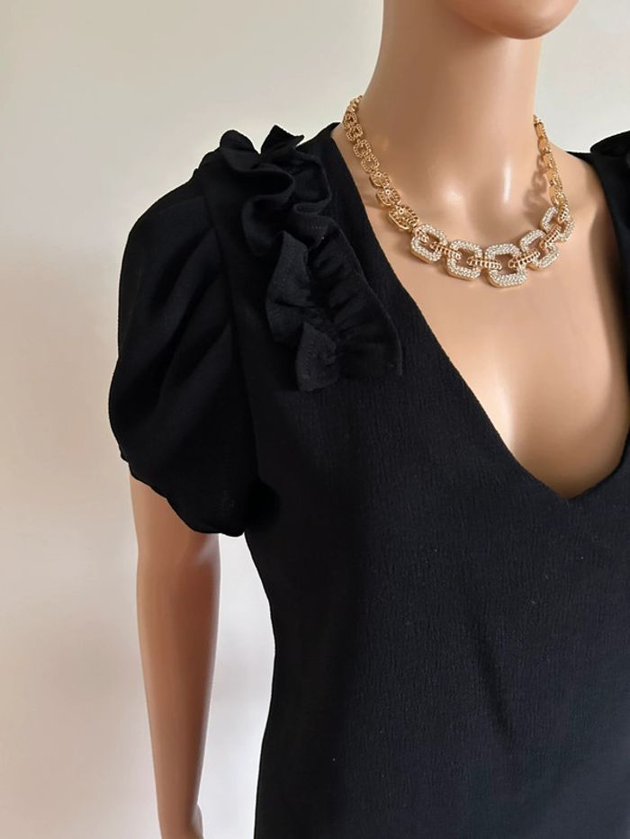 Robe noire à manches courtes Morgan taille 40 excellent état - photo numéro 5