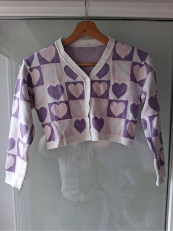 Gilet motif coeur