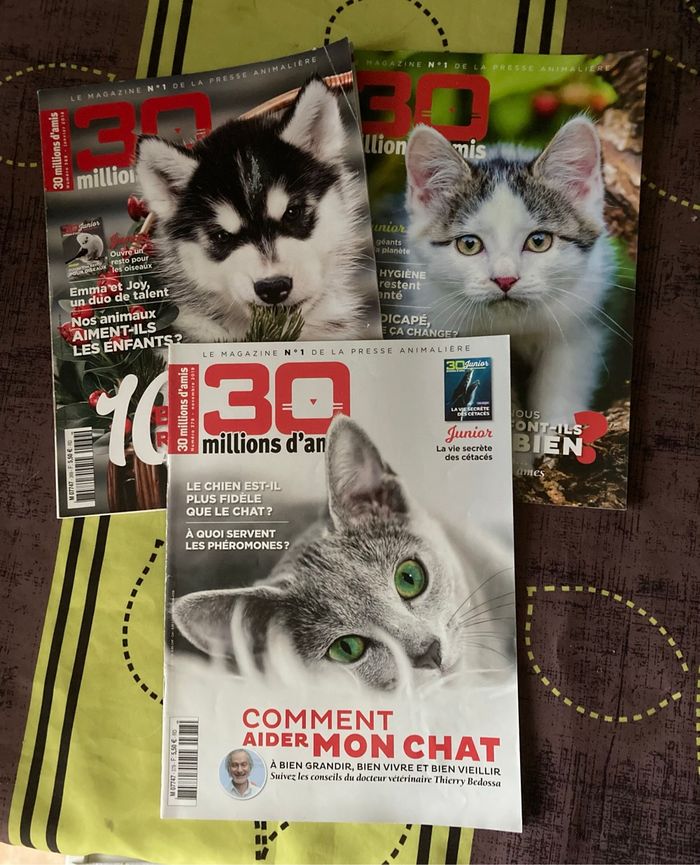 Lot 3 magazines 30 millions d’amis - photo numéro 2