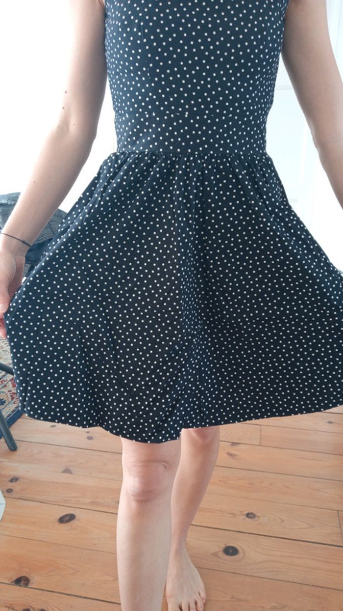 Robe été noire à pois Blanc 36 - photo numéro 2