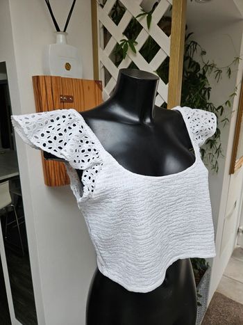 H&M top blanc taille XL