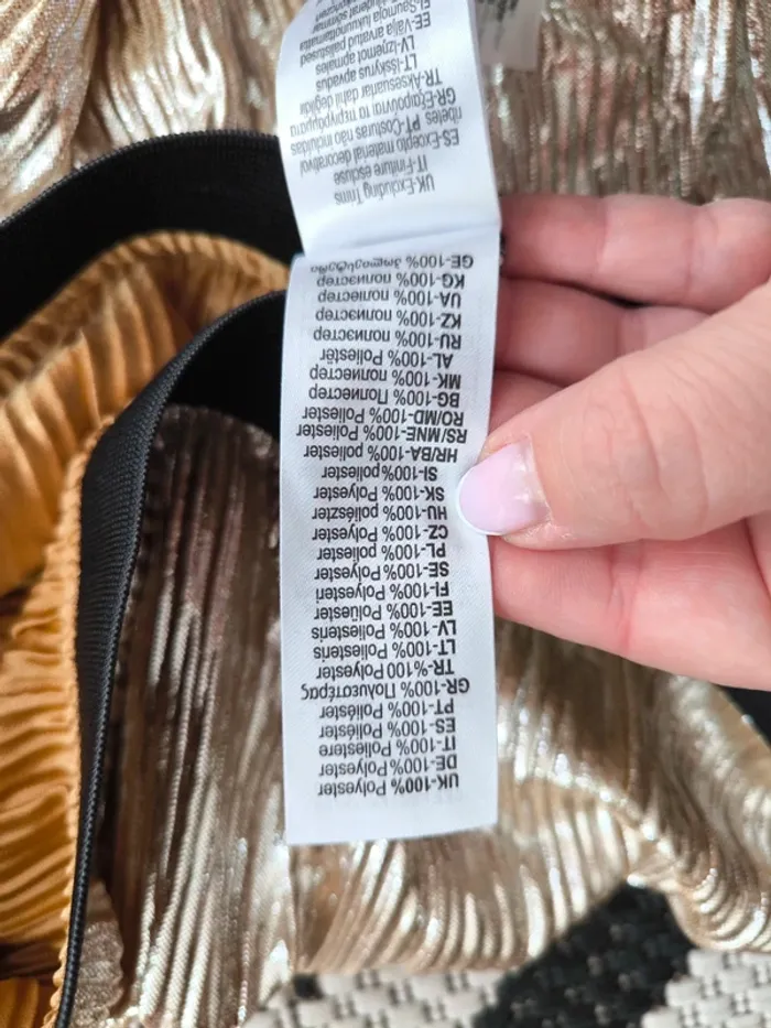 Jupe plissée dorée Avon – Taille 46/48 – Neuve - photo numéro 5