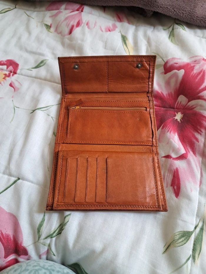 Compagnon/porte monnaie cuir - photo numéro 4