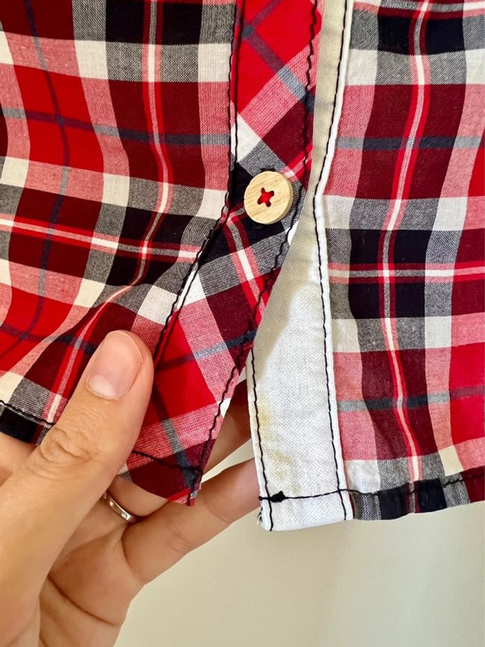 Chemise à carreaux rouge Zara taille S - photo numéro 8