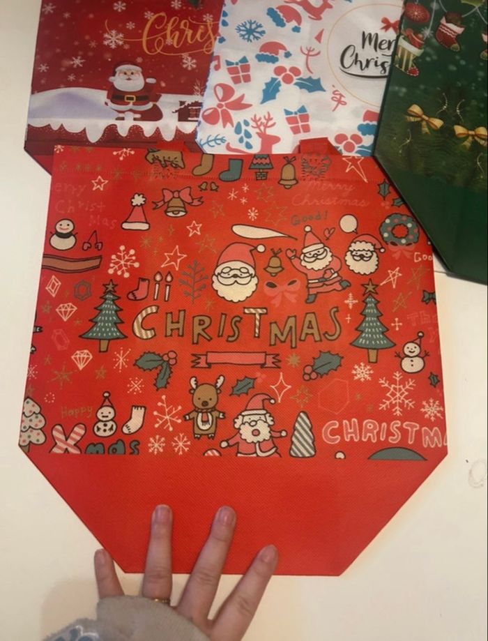 Lot NEUF de 10 sacs cabas sur le thème de Noël - photo numéro 10