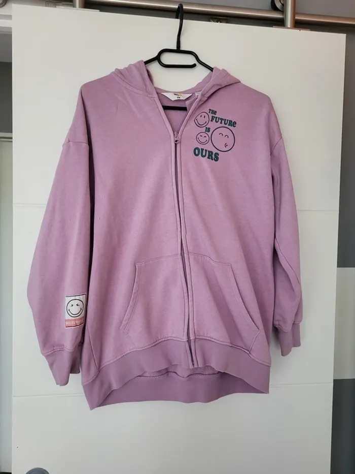 Sweat à capuche violet "The Future is Ours" 11-12 ans "