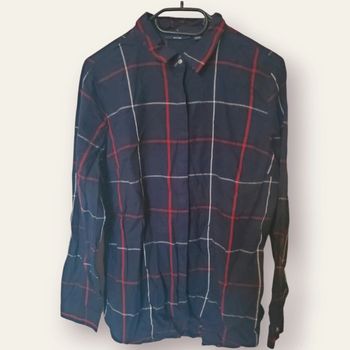 Chemise homme à carreaux bleu marine rouge taille 42 44
