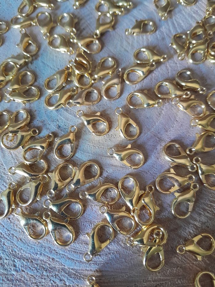 Lot de 100 fermoirs doré 12mm - photo numéro 2