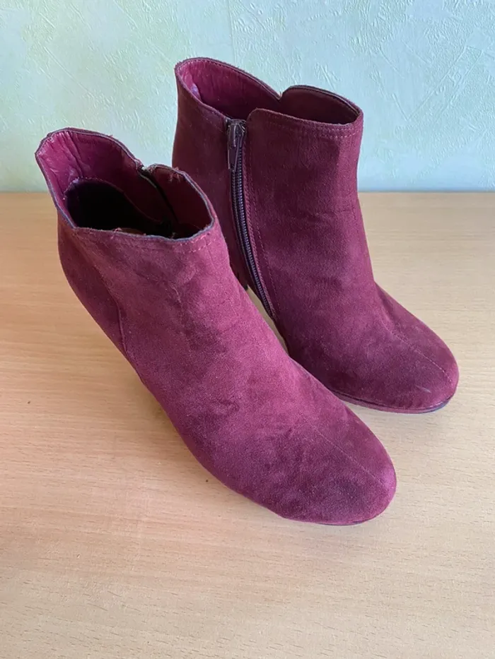 Bottines bordeaux - photo numéro 4