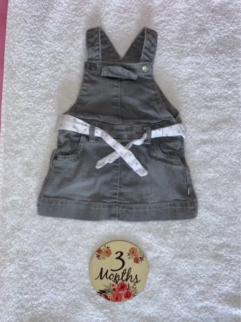 Robe en jean gris obaïbi 3 mois