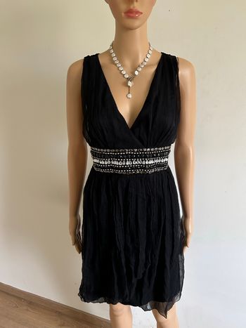 Robe noire neuve sans manches avec strass Morgan taille 36