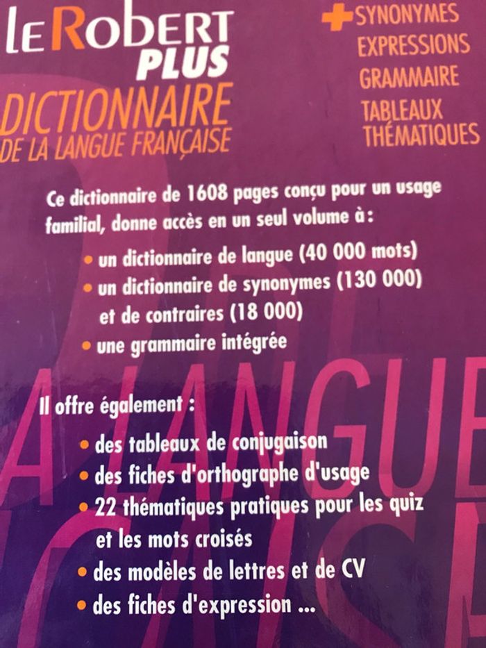 Livre Dictionnaire Le Robert + - photo numéro 3