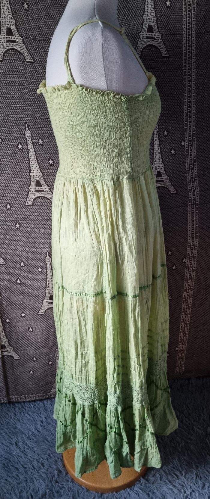 Robe d'été verte taille 42 - photo numéro 5