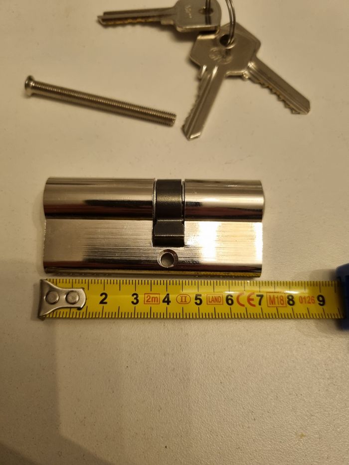 Barrilet cylindre serrure de porte 70mm 40 / 30 - photo numéro 2