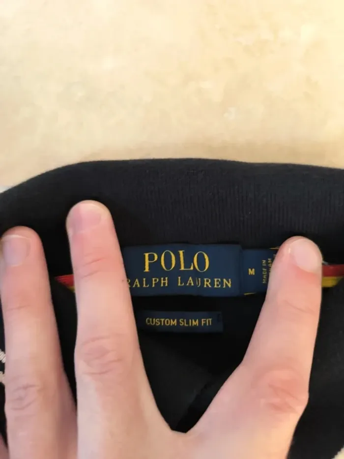 Polo Ralph Lauren homme M custom slim fit noir equipe Allemagne - photo numéro 6