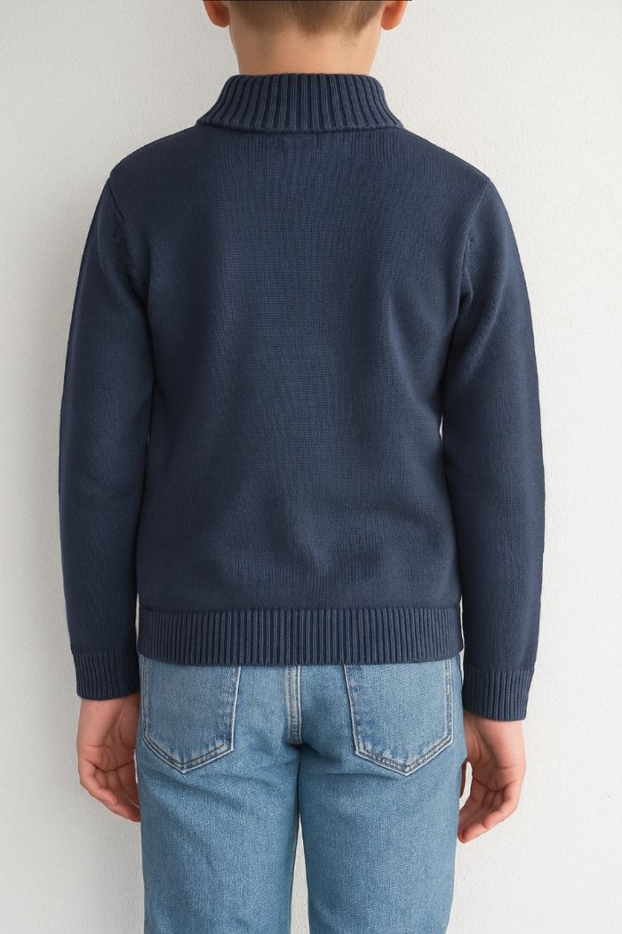 Gilet zippé Kiabi 💙 Bleu Marine ( Taille 8 ans ) - photo numéro 2