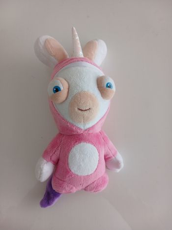 Peluche Lapins Crétins Déguisé en Licorne - 23 cm