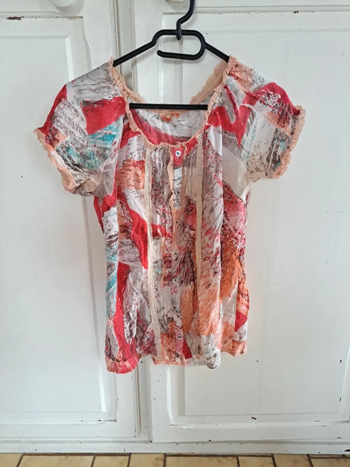 Blouse manche courte ton rose M soggo paris