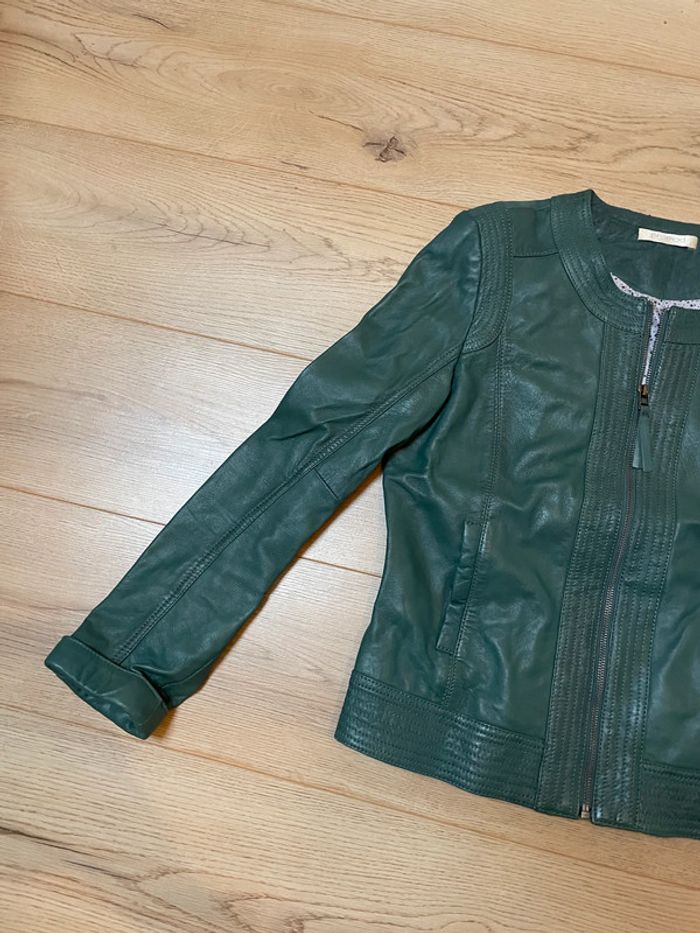 Veste en cuir vert - photo numéro 3