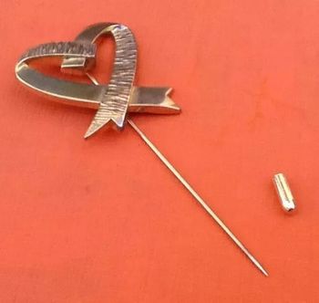 Broche fibule Arthus Bertrand Bijou " Coeur Passion " Doré à l' or 24 Carats