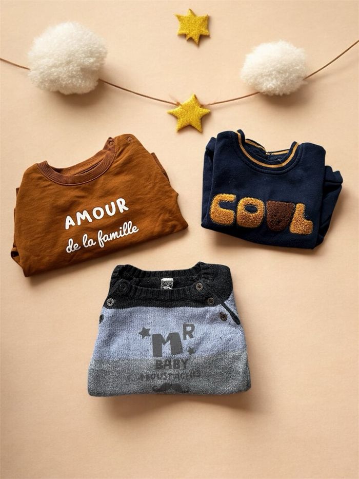 Lot de 3 pulls 18 mois