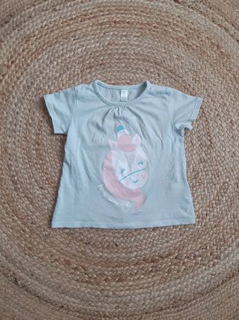 Tee shirt licorne Tex 18 mois
