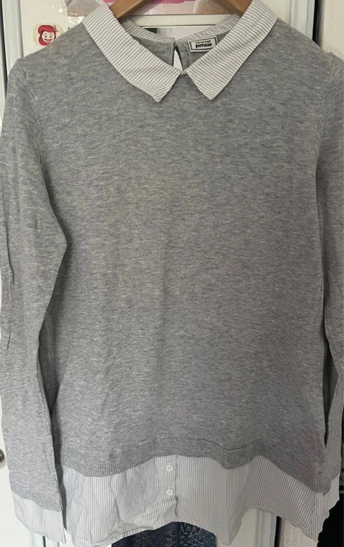 Pull avec col de chemise, Pimkie, M