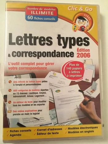 Logiciel Lettres types et correspondance Neuf