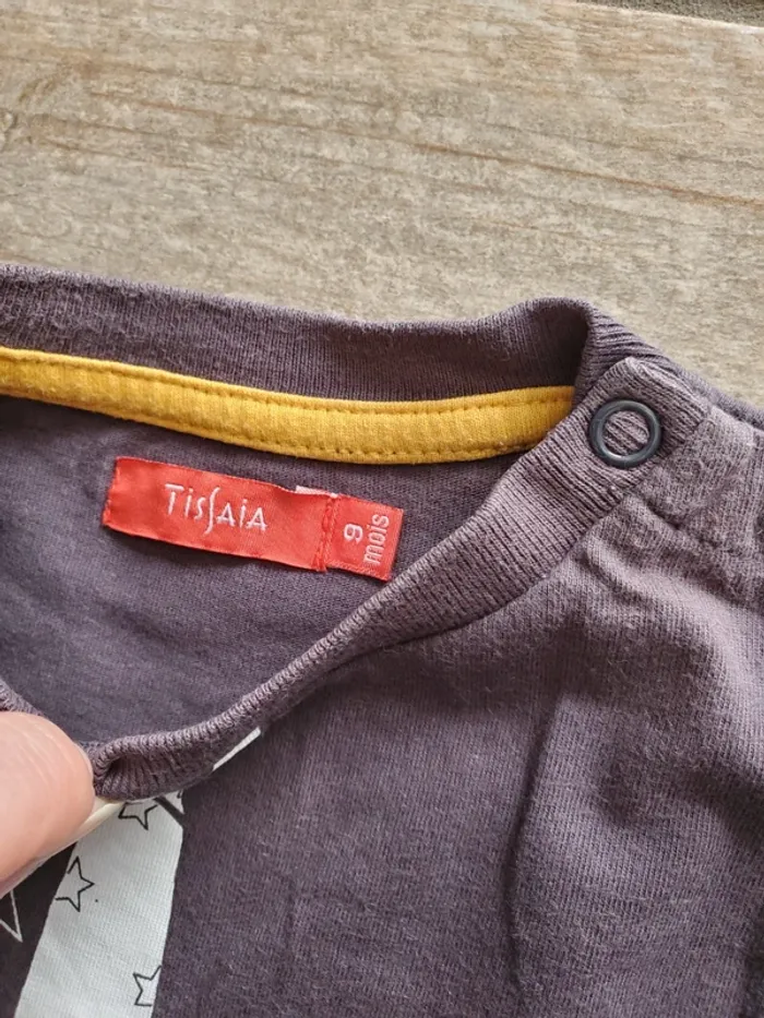 Lot 2 t shirts manches longues 9 mois - photo numéro 2