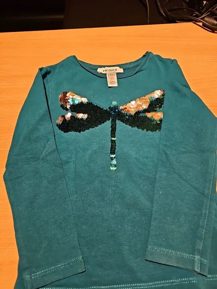 Maillot turquoise Okaidi taille 2 ans - photo numéro 2