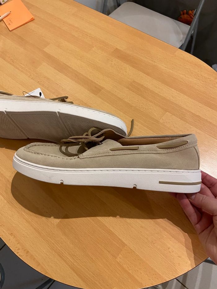 Mocassins beige Mango cuir taille 45 neuf - photo numéro 4