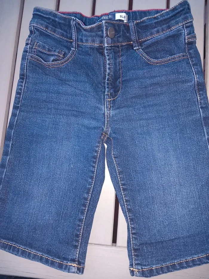Bermuda slim en jeans Okaidi - photo numéro 2
