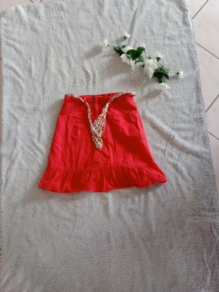 Jupe femme 34 rouge c85 - photo numéro 9